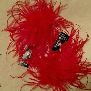 2 Red Feather Pins